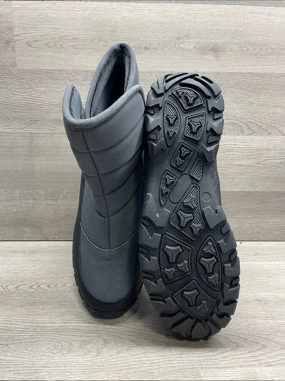 Lands' End Men's Gray Slip-On Snow Boots #2008